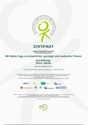 Zertifikat Mit Hatha Yoga zu körperlicher, geistiger und seelischer Fitness