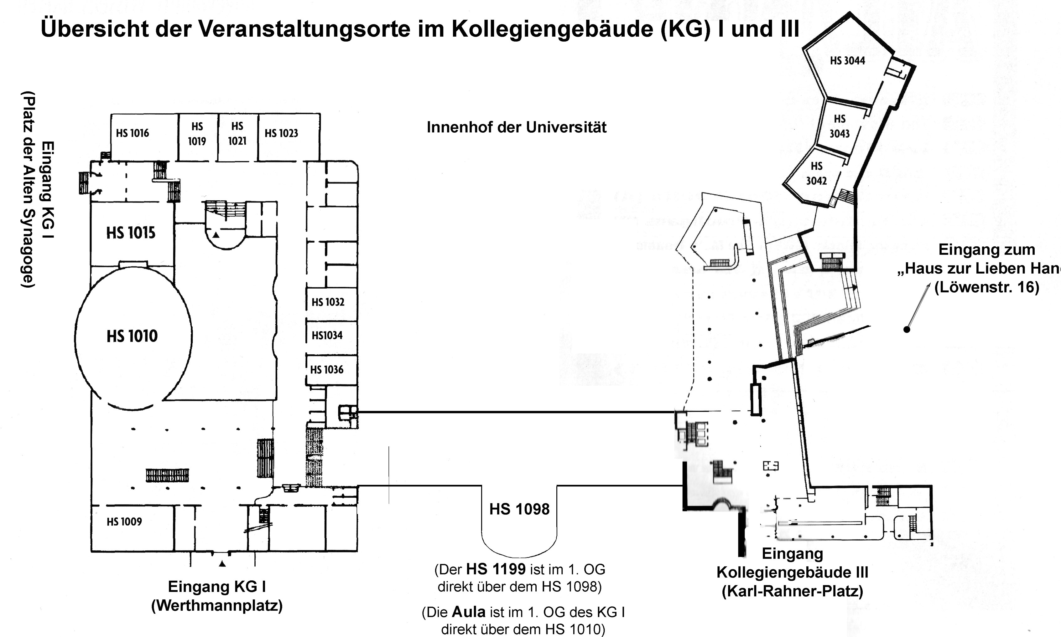 Lageplan KG I und III